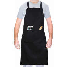 Professionelle Kochschürze mit verstellbarem Nackenband, wasser- und ölabweisend, mit geräumiger, doppellagiger, separater Vordertasche für