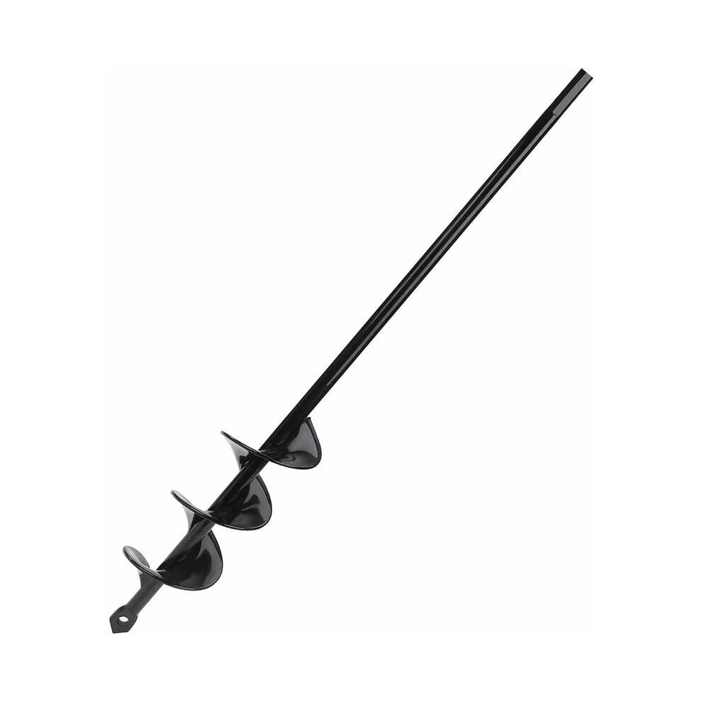 Glossy Black Painted Finish Auger Drill Bit, Versatile Tool For All Gardening Needs, Machined Point For Steady Digging In Most Soils, Heavy Duty 9405630559644