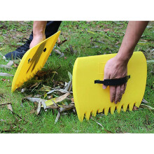 Ancinhos manuais para folhas, design ergonômico para coleta eficiente de detritos de jardim e quintal, ferramentas extragrandes para recolher folhas
