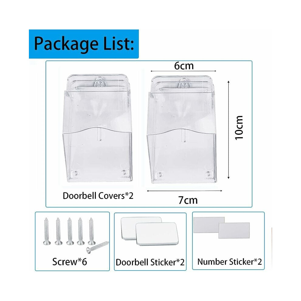 Doorbell Protection With 5 Sided Protection, Clear Indicator Light, Waterproof Cover Ensures Reliable Operation For Outdoor Wireless Smart Devices, 9128293256896