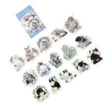 30 Stück retrofarbige handgezogene Dekoraufkleber für Scrapbooking & Notizen
