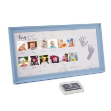 Baby Growth Milestone Keepsake, Perfect Gift for New Parents with 12 Monthly Picture Inserts for First Year Photo Frame, Quality Wooden Collage Frame
