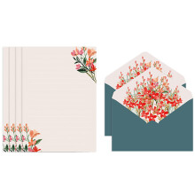 Exquisite letter paper, wide size, lined, 2 large envelopes, wedding party supplies for invitations, home use.