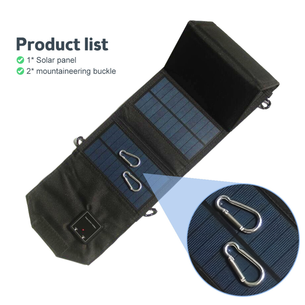 Compact 12W Foldable Solar Charger 5V Dual Usb For Backpacking Adventures 8181368965865