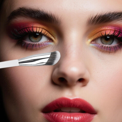 Concealer Brush Angled Precision for Under Eyes Seamless Blending Small Foundation Face Brush 1