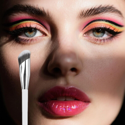 Concealer Brush Angled Precision for Under Eyes Seamless Blending Small Foundation Face Brush 2