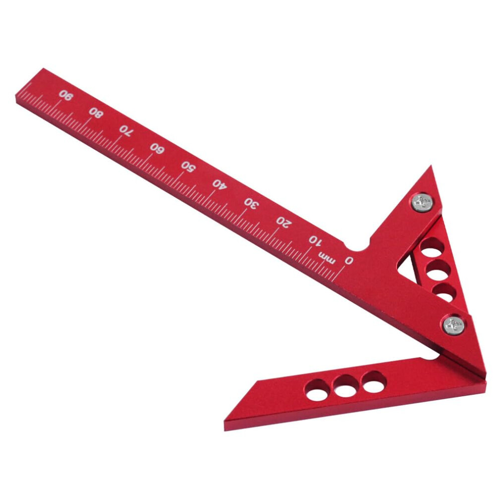 Center Scriber Vertical Line 45 Degree Angle Gauge Aluminium Alloy Ruler For Woodworking Measuring And Drawing 9347817887600