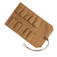 Tool Roll Waxed Canvas Heavy Duty Small Tool Bag Pouches For Chisels Hammers Gouges