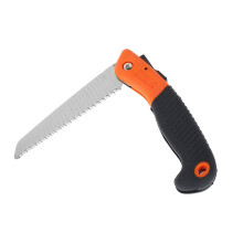 Folding Hand Saw with Triple Cut Carbon Steel Blade, NonSlip Grip for Pruning Trees and Camping