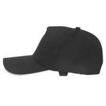 Sicherer Stoßschutzmütze Verstellbarer Baseballcap ABS Baumwolle Leicht Schwarz