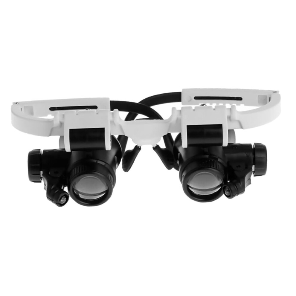 Light Ergonomic Mounted Magnifying Glass 8X 15X 23X Magnification Retractable Lens For Jewelry Stamps Battery