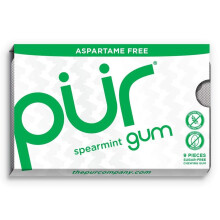 Pur Spearmint Sugar-Free & Aspartame-Free Xylitol Gum, 9 Pieces