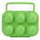 6 Egg Carton ABS Plastic, 6Count Egg Carton Pack With Grid Storage, Green 1