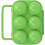 6 Egg Carton ABS Plastic, 6Count Egg Carton Pack With Grid Storage, Green 2