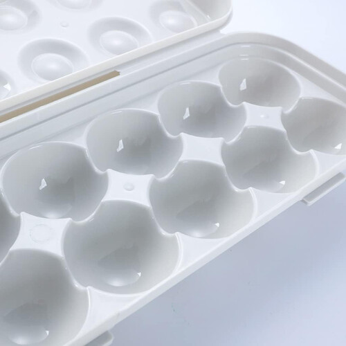 Egg Storage Container for Fridge, 12/18 Grid Transparent Egg Organizer, Durable Plastic, Space-Saving Design 1