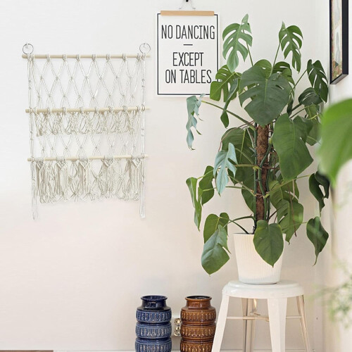 Toy Hammock For Stuffed Animals Macrame Cotton Rope Double Layer Toy Net Corner Hanging Space Saving 2