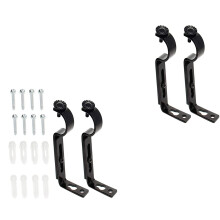 4Pcs Einstellbare Vorhang Stange Halterung Ausziehbare Vorhang