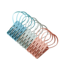 12pcs Ultra Strong Clothesline Clips with Rope for Travel and Outdoor Drying