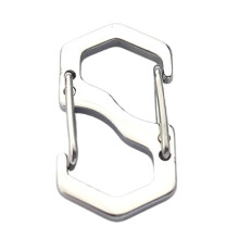 Stainless Steel Backpack Buckles Carabiner Type with Lock Backpack Luggage Hooks AntiTheft Key Tools Key Lock Type