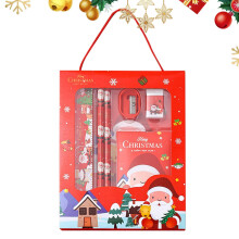 Christmas Stationery Gift Box, Small Gift, Christmas, Portable, 6Piece Set, Student Stationery Gift Box Set, Cute Stationery for Christmas Red