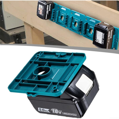 Battery Storage Organizer With Five Mountable Holders For Tools, Plastic, Keeps Batteries Handy, AA/AAA Compatible 2