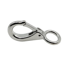 2x V4A Stainless Steel Eye Hook with Fixed Eye, 53 mm, Snap Shackle, RustProof 2 53 mm