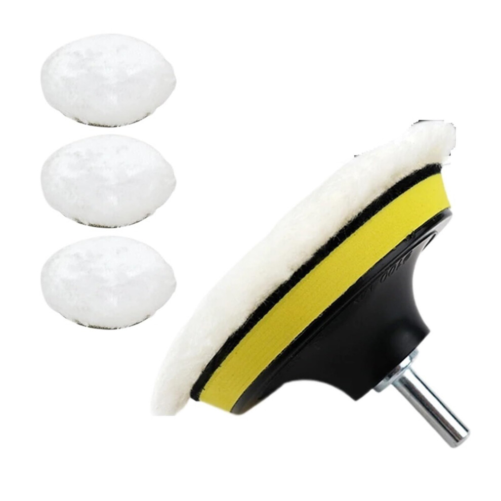 3 Inch Car Polishing Pads Set With Selfadhesive Wool And Sponge For Multisurface Buffing And Waxing 9382693590961
