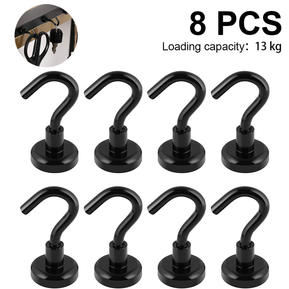 Industrial Grade Magnetic Hooks, Glossy Anti-Rust Coating Ensures Permanent Force And Longevity 9301476118147