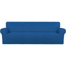 Versatile Living Room Makeover Couch Cover Set, Elastic Solid Color Non-Slip Sofa Slipcovers for Two-Seater Couch, Furniture Protector (Polyester Span