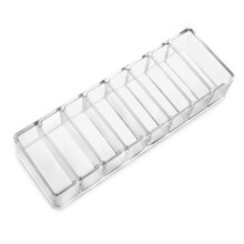 Makeup Organizer with Rounded Edges, Clear Acrylic Compact Organizer for Cosmetics (Easy to Clean)