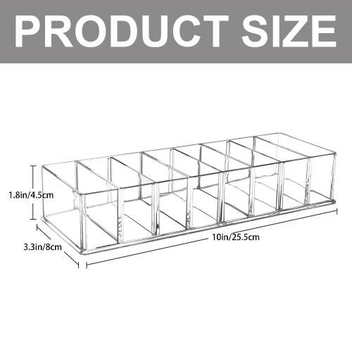 Makeup Organizer with Rounded Edges, Clear Acrylic Compact Organizer for Cosmetics (Easy to Clean) 2