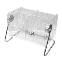 Compact Makeup Storage Tray, Acrylic Remote Control Holder With Compartments For Organization, Convenient Access To Cosmetics, Crystal Clear Acrylic,
