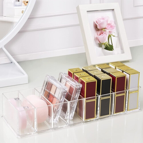 Makeup Organizer with Rounded Edges, Clear Acrylic Compact Organizer for Cosmetics (Easy to Clean) 1