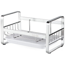 Kitchen Sink Caddy, Non-Slip Rubber Pads, Stainless Steel Sponge Holder with Fast Drying Design and Rustproof Surface, for Neat Organization in Variou