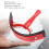 Horse Sweat Scraper Red, Professional PP Bathing Water Scraper 3