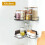 Efficient Wall Organization, Corner Bathroom Organizer with Easy Installation Non-Slip Adhesive, Rust Resistant Metal Construction for Durability, Bla 5