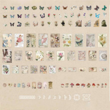 260pcs Vintage Scrap booking Stickers Pack, DIY Retro Journaling Scrap booking Supplies Decorative Stickers,for Writing,Drawing,Album,Travel Journal,S