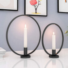 Widespread Application Decorative Candle Holders For Nordic Style, Set Of 3 In Black, Suitable For Home Decor And Dining Table Centerpieces, High