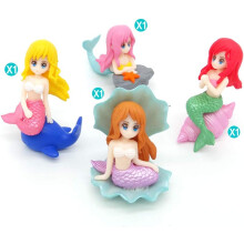 Enchanted Mermaid Cake Toppers, Aquarium Decorations Accessories, Ocean-Themed Decor for Memorable Birthday Parties