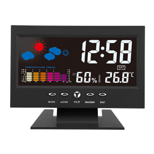 Electric Clock With Nightlight Functionality, Multifunctional Digital Alarm Clock For Easy Access Side Buttons And Portable Use