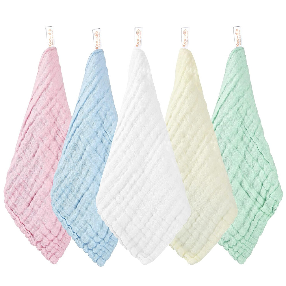 Organic Baby Bath Towels, Absorbent Cotton Newborn Essentials for Gentle Use, Long-Lasting Machine Washable Muslin Baby Washcloths, Perfect Gift for