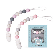 Sicherheits-Schnullerclip, einzigartiges Design, vielseitig einsetzbar zur Linderung von Zahnungsbeschwerden bei Babys, spülmaschinenfest (4er-Pack)