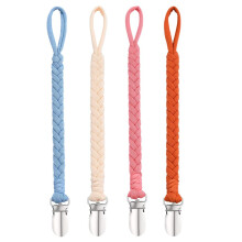 Håndlavede flettede sutteholdere, perfekt gave til nyfødte, BPA-fri unisex-design, holdbart og letvægts tandlegetøj til alle sutter.