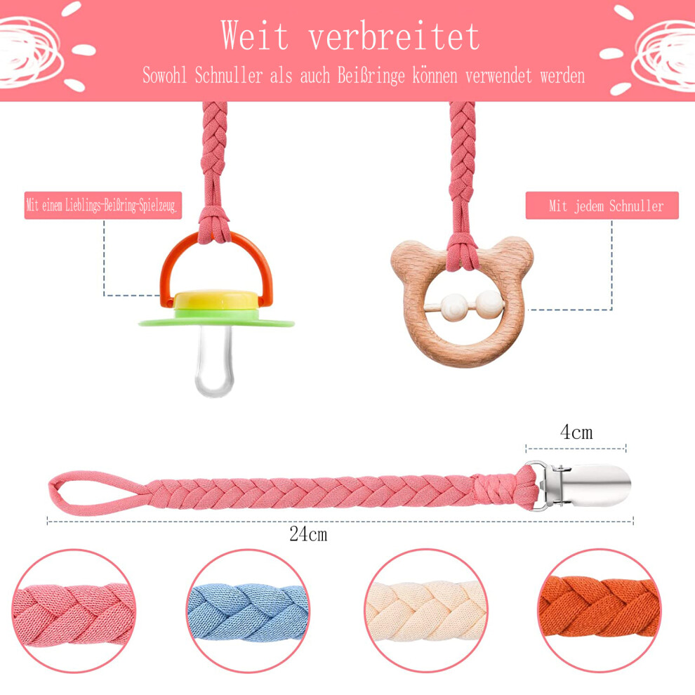 Teething Relief For Infants, Silicone Pacifier Clip Multistage Design Universal Fit For All Pacifiers, Portable And Rustproof Clip, Perfect Baby Gift