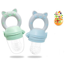 Baby's Delightful Feeding Experience: High-quality Food-grade Material Silicone Teething Feeder, Unique Design Baby Fruit Feeder, Support Oral Muscle