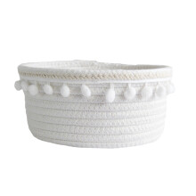 Decoração Boho para Quarto de Bebê, Organizador Multiuso com Design Elegante de Franjas e Tecido Trançado para Cestas Decorativas de Macramê,