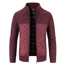 Men's Long Sleeve Pullover Men's Long Sleeve Cardigan Cable Knit Chunky Knit Cardigan Warm in Winter Red XL