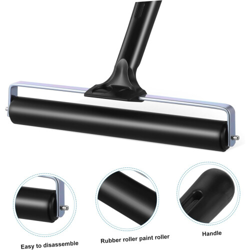 3 Rubber Rollers Reusable Printing Rollers for Printmaking, Scrapbooking, and Wallpaper – Lightweight, Durable, Easy to Use 1