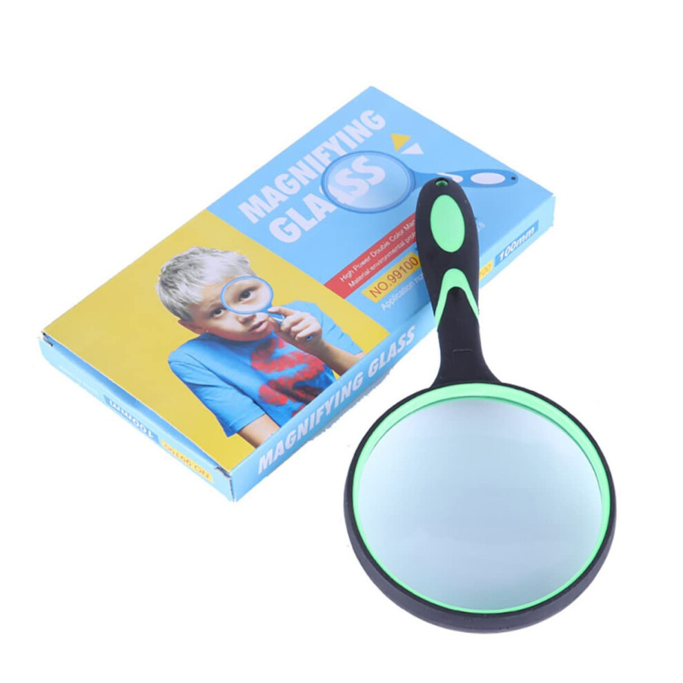 Handheld Magnifier with Rubber Coating Lightweight Design for Reading and Newspaper Reading