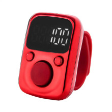 Clicker Counter | Smart Waterproof Digital Finger Clicker for Sporting Events, Team Training, School Activities - Red